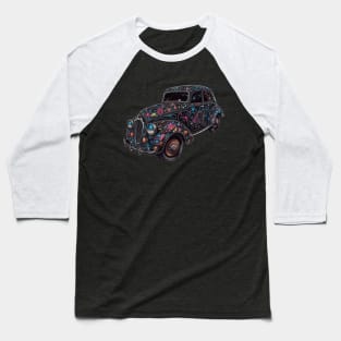 Car - an old retro car painted with psychedelic shapes and colors Baseball T-Shirt